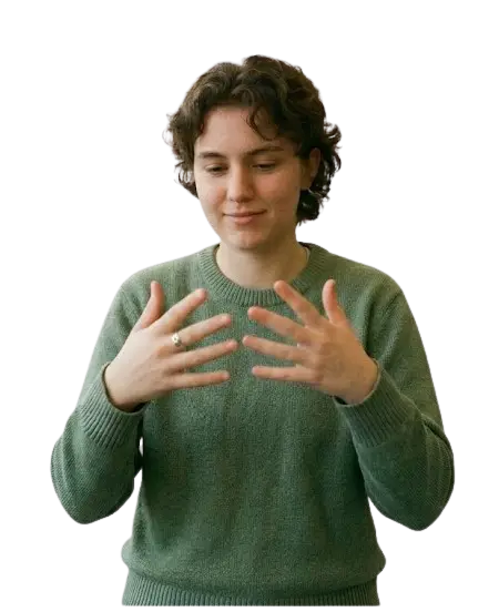 Person stimming with hand gestures; hero image for the Lifespace Access Profile-Autism Spectrum Disorder (LAP-ASD) program planning tool.